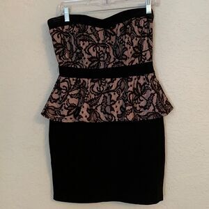 Heart Soul black/pink mini sleeveless party dress. Size XL